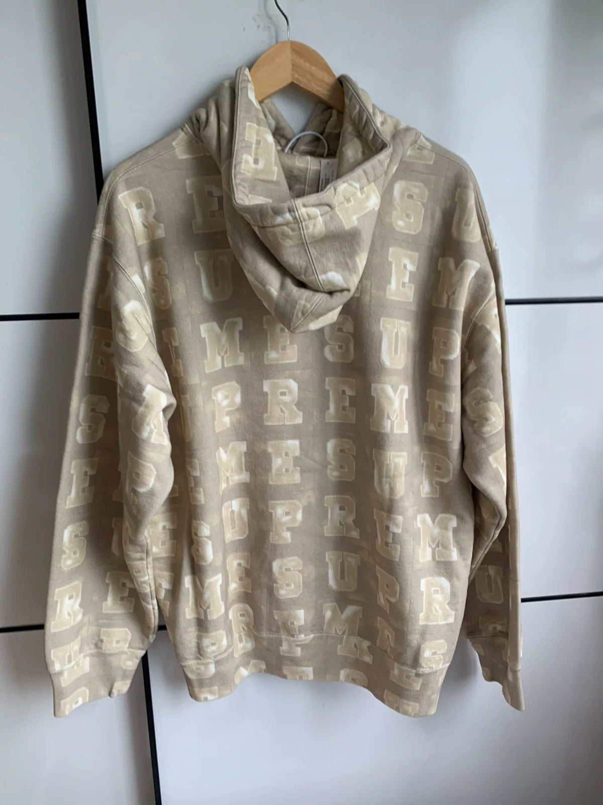 Supreme FW20 Week 1 Blocks Beige Hooded Sweater