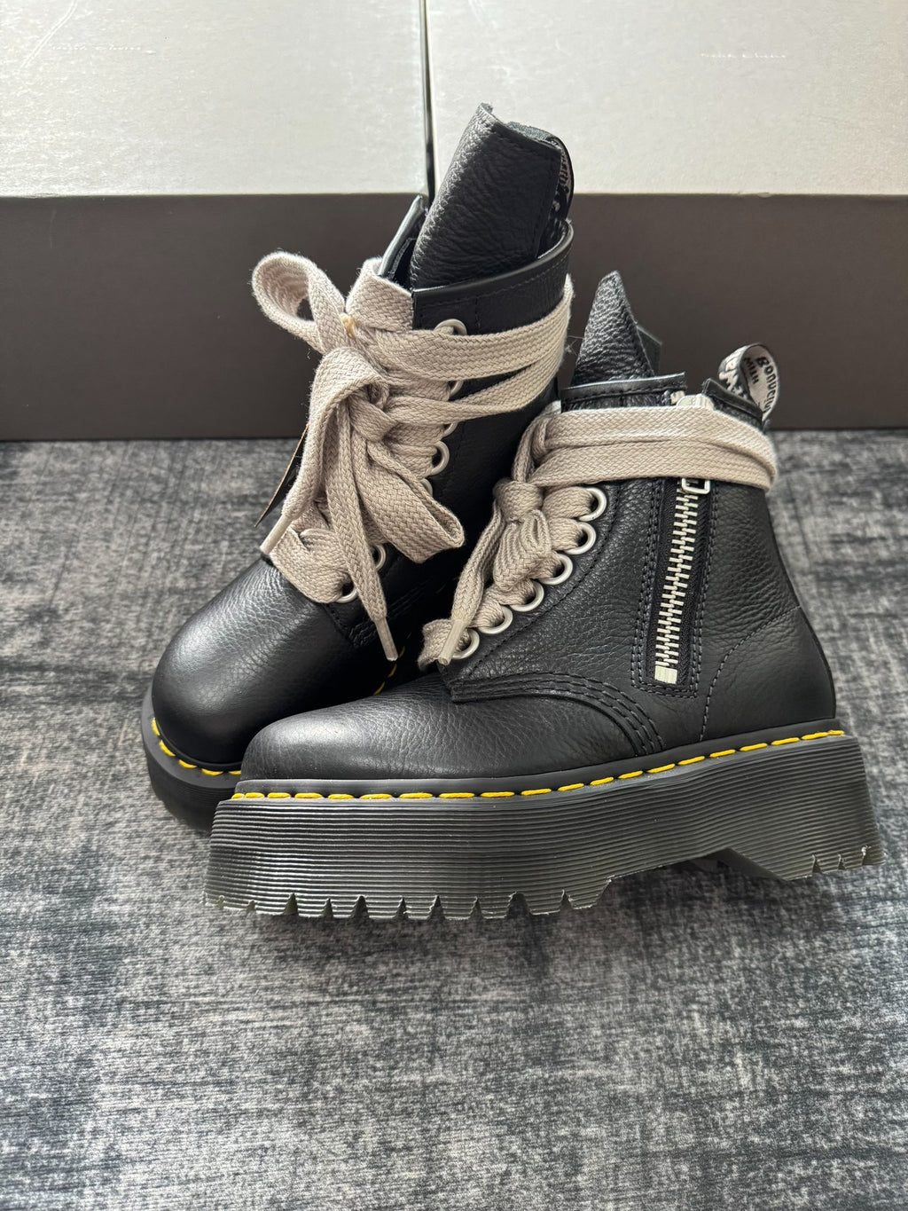Rick Owens x Dr. Martens collaboration Combat Boots
