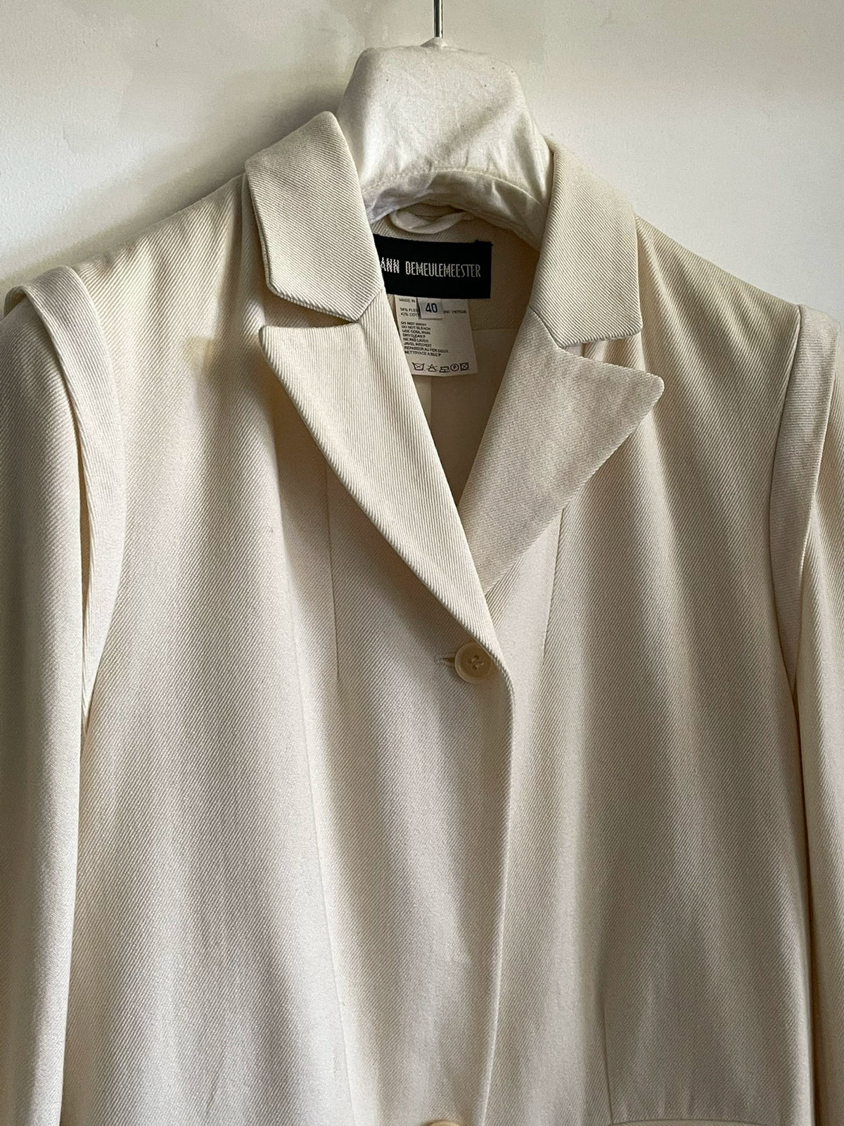 Ann Demeulemeester FW07 Short Collar Fleece Wool Jacket