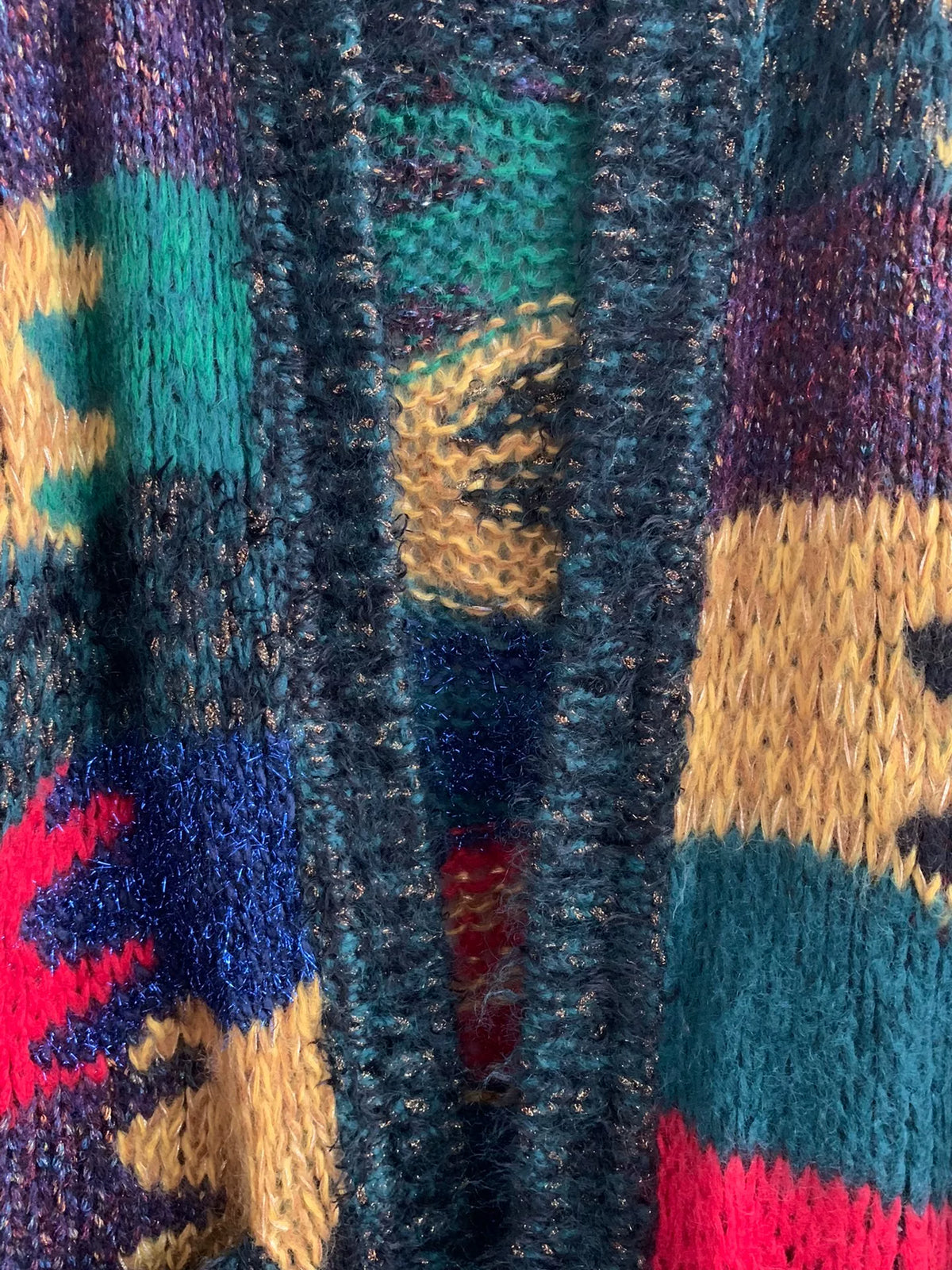 Saint Laurent FW18 Color-Block Mohair Hooded Cardigan