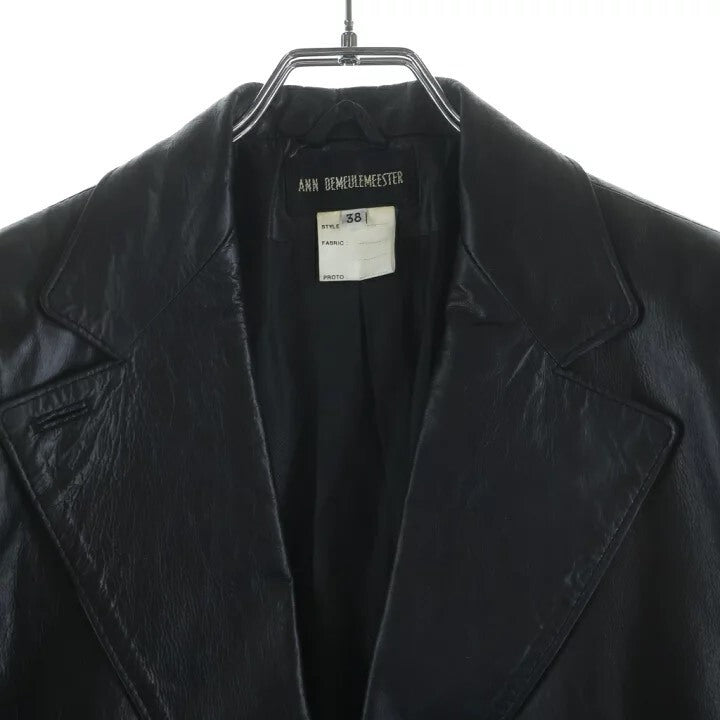 Ann Demeulemeester Black Leather Jacket