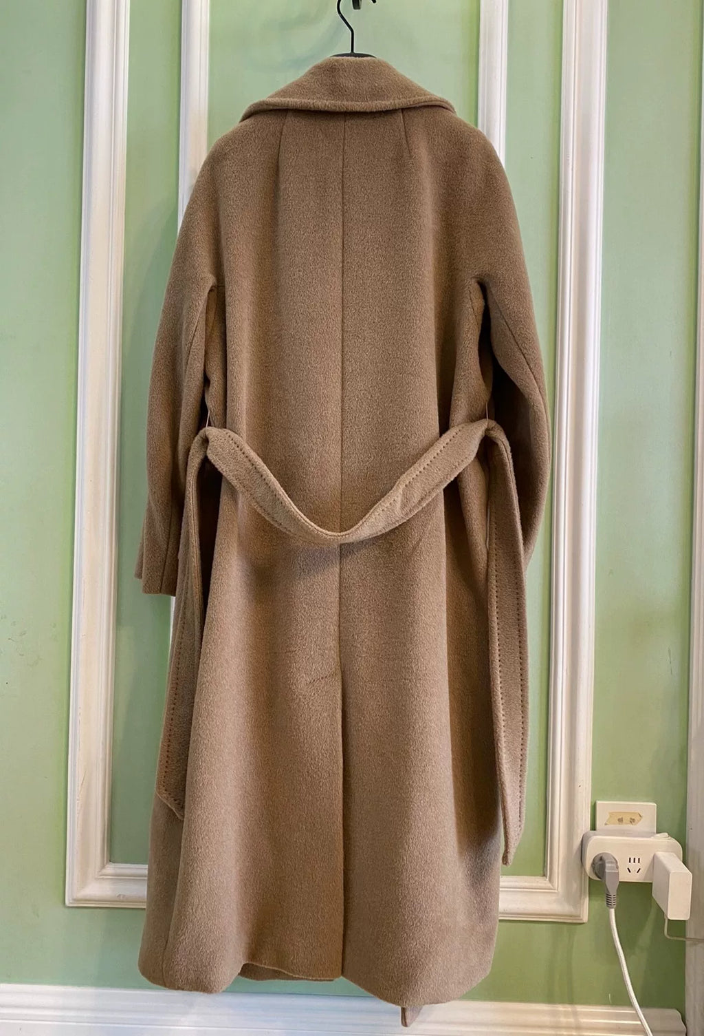Max Mara Dark Camel Wool Alpaca Coat
