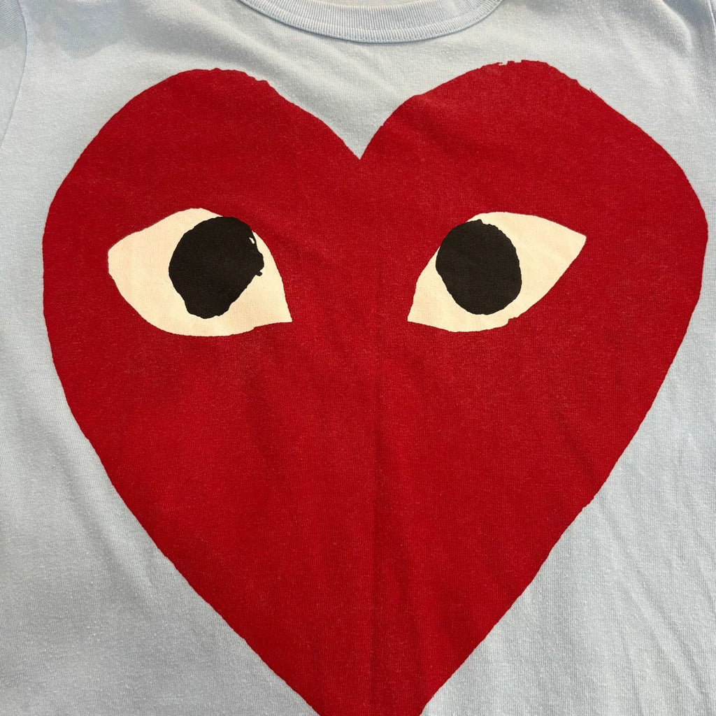 Comme Des Garçons Red Heart Crew Neck Top