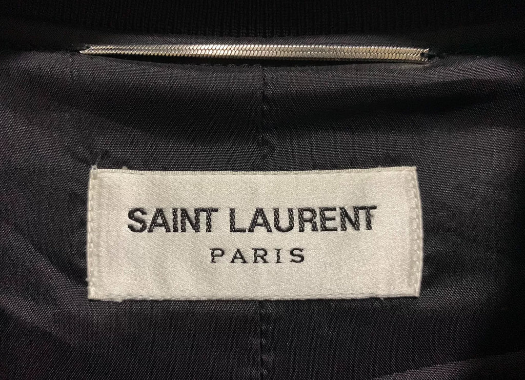 Saint Laurent 16SS Black Sequined Embroidered Jacket