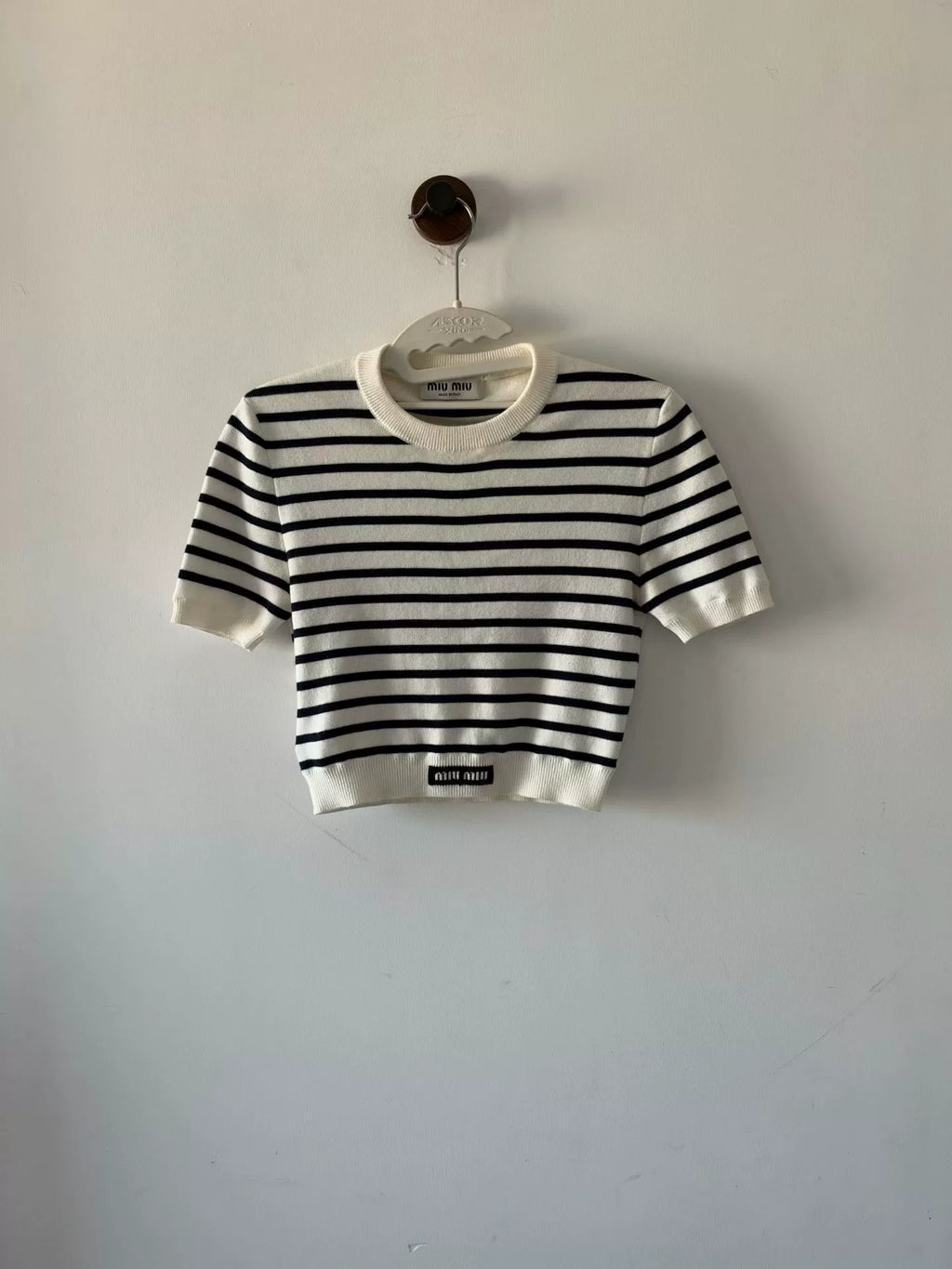 Miu Miu Striped Knit Top