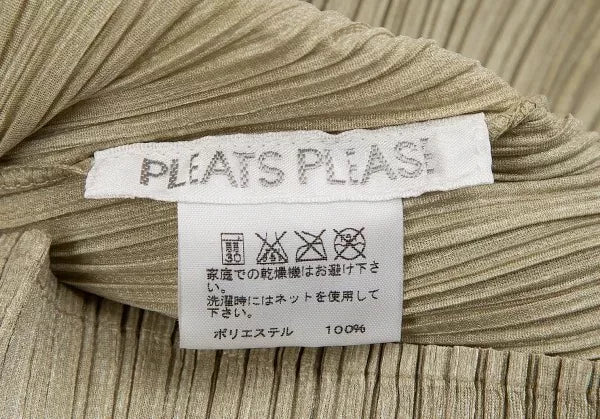 Issey Miyake Vintage Beige Pleated Top