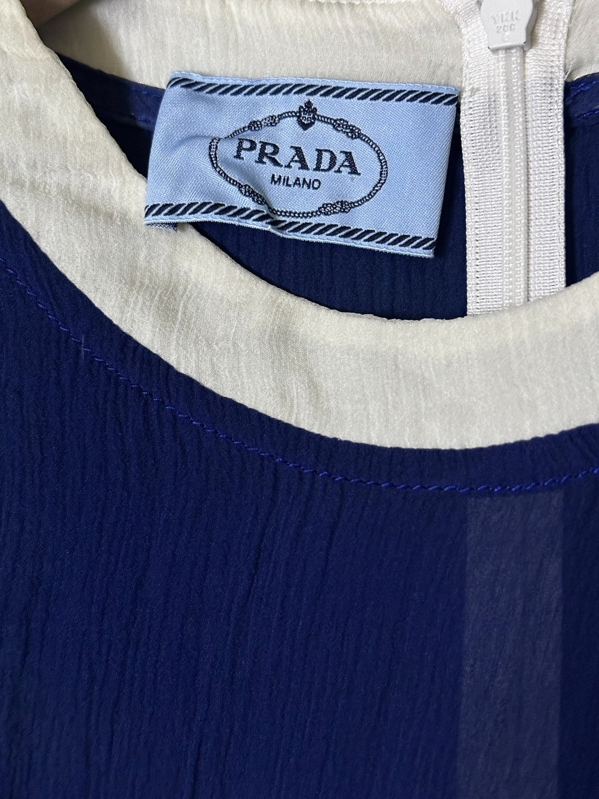 Prada Ruffle-Decorated Short-Sleeve Top
