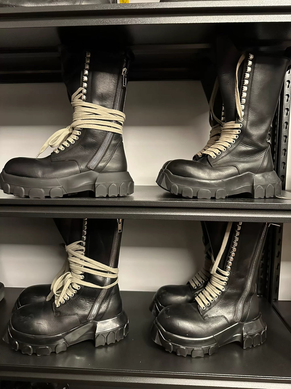 Rick Owens Octopus Lace-Up Military Boots