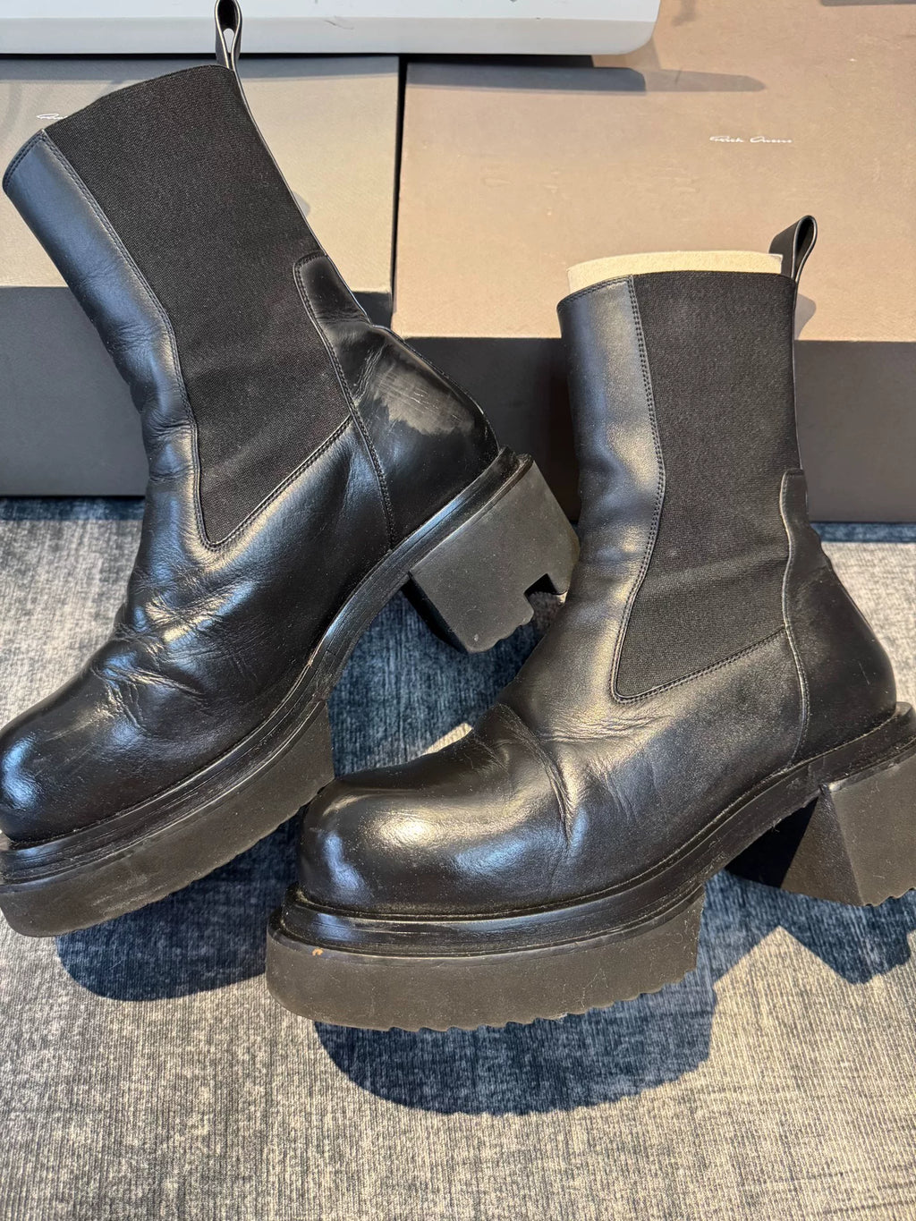 Rick Owens Beatle Ballast Bogun Boots