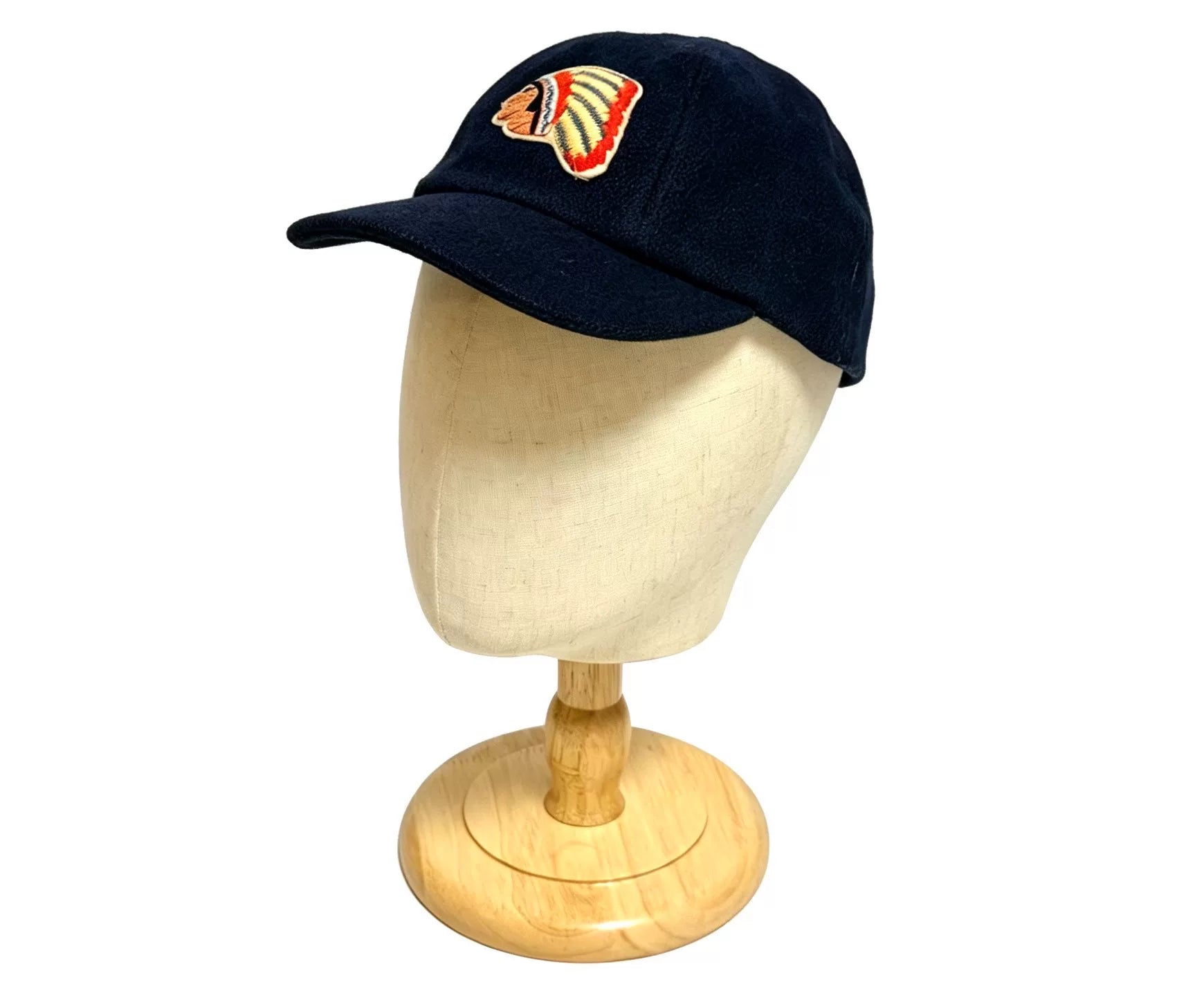 Visvim 15AW Excelsior Baseball Embroidered Navy Wool Cap
