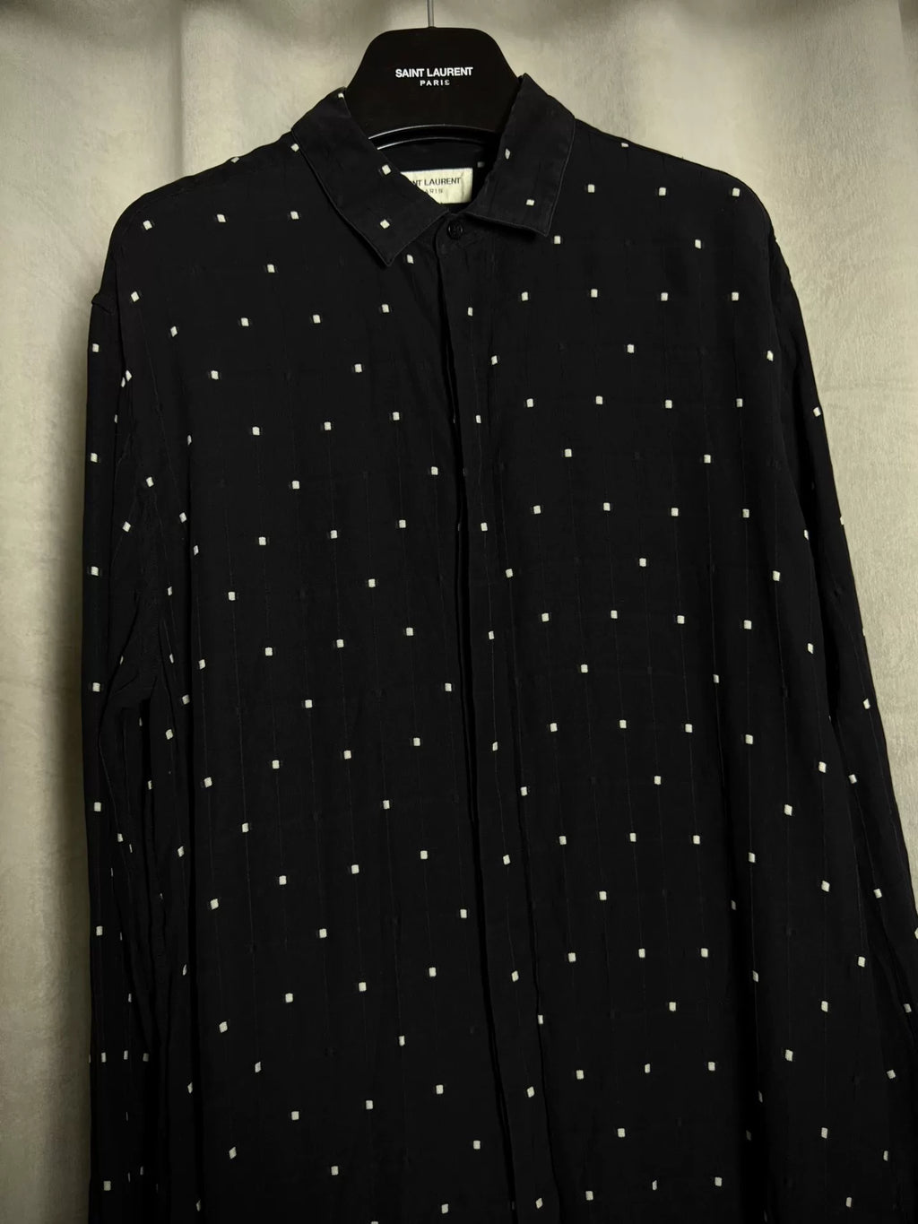 Saint Laurent Paris 20FW Silk Plaid Shirt