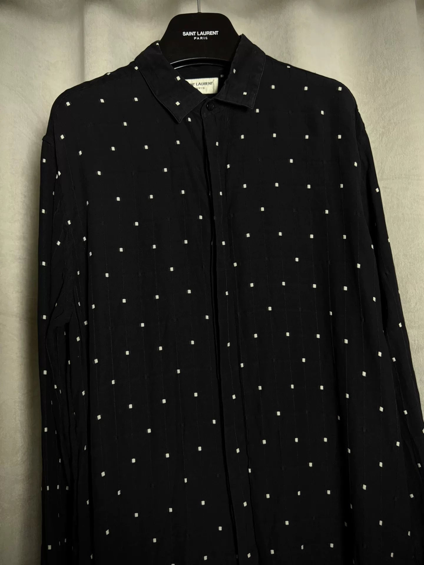 Saint Laurent Paris 20FW Silk Plaid Shirt