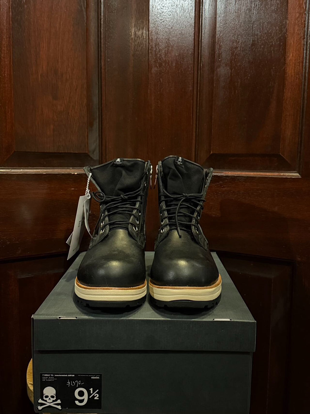mastermind Japan × VISVIM SS12 Black Identity Hole 73 Cowhide Cotton Boots
