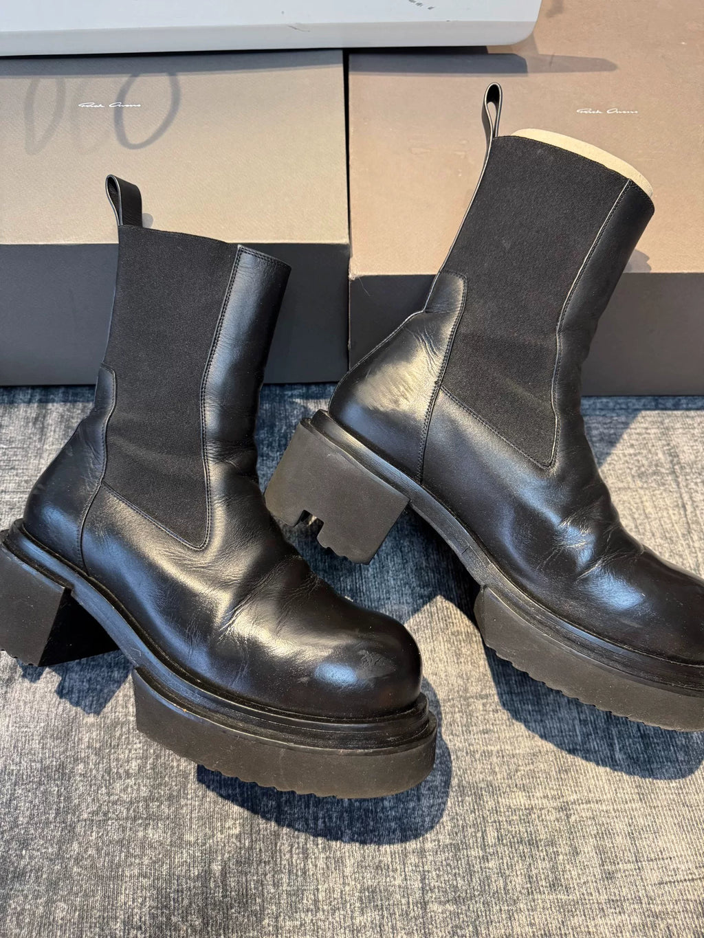 Rick Owens Beatle Ballast Bogun Boots