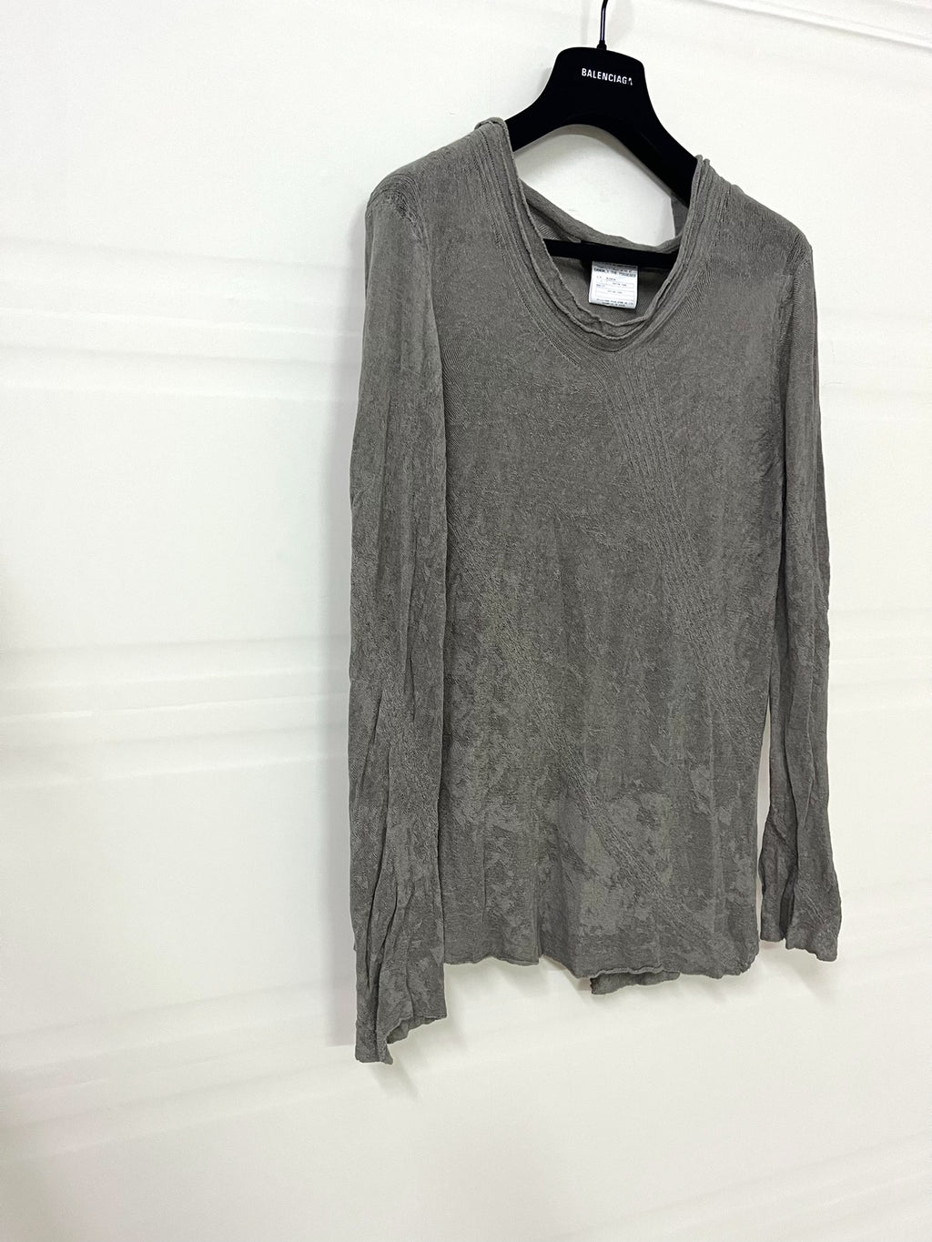 Julius_7 Knit Texture Base Layer Long-Sleeve T-Shirt