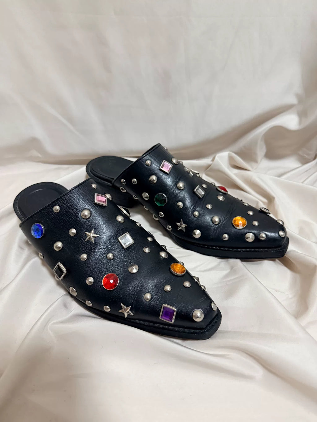Junya Watanabe Studded Pointed Toe Slides