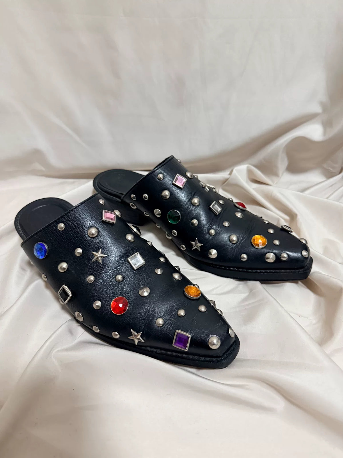 Junya Watanabe Studded Pointed Toe Slides