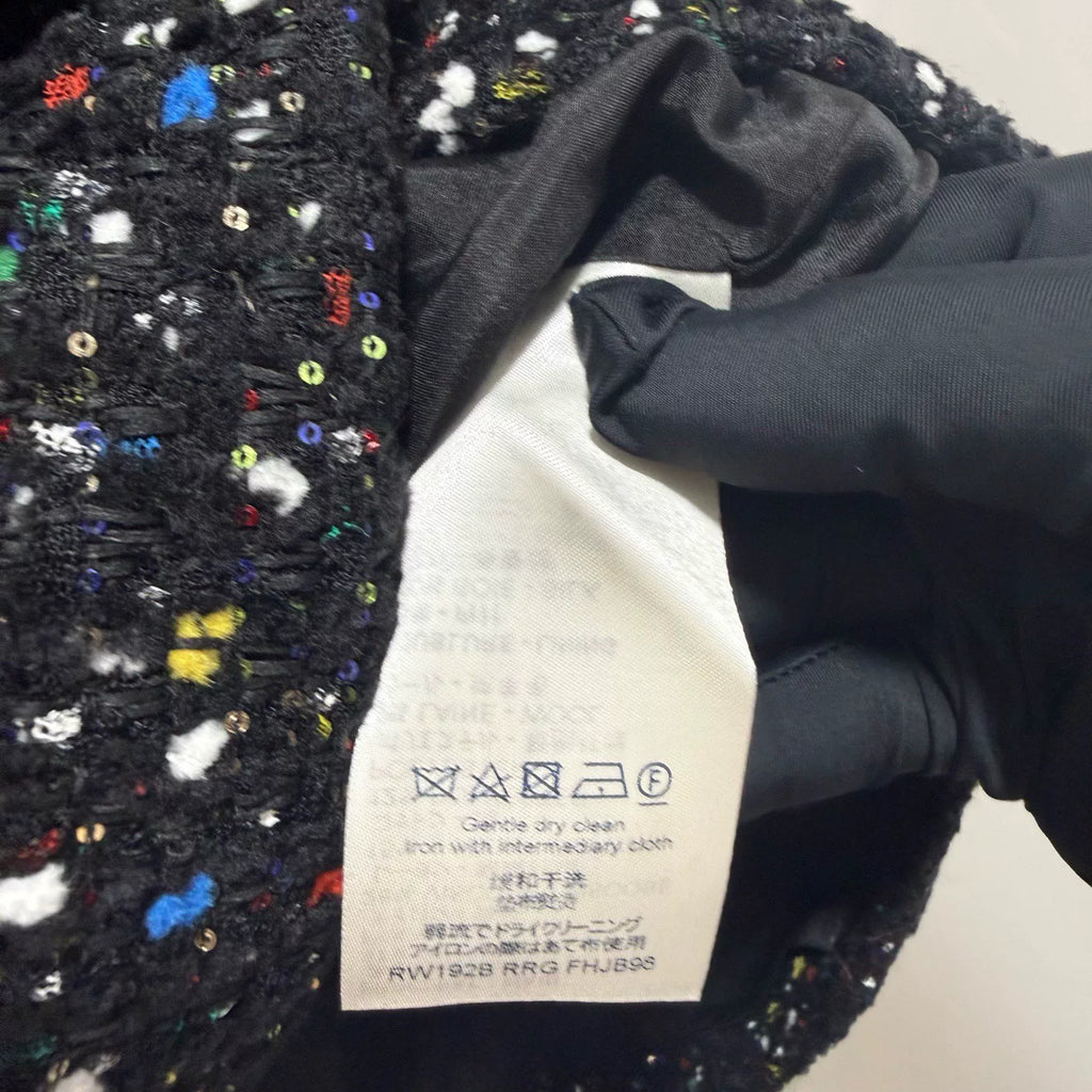 Louis Vuitton Runway Black Pocket Sequined Skirt