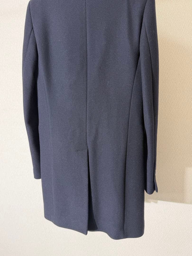 Ann Demeulemeester Navy Blue Wool Coat