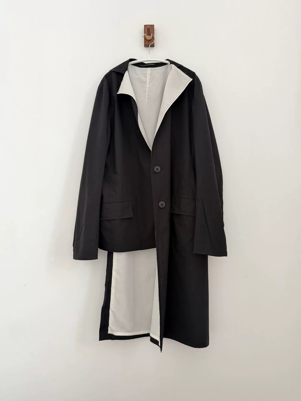 Yohji Yamamoto Y's Cotton Asymmetric Trench Coat - Devines
