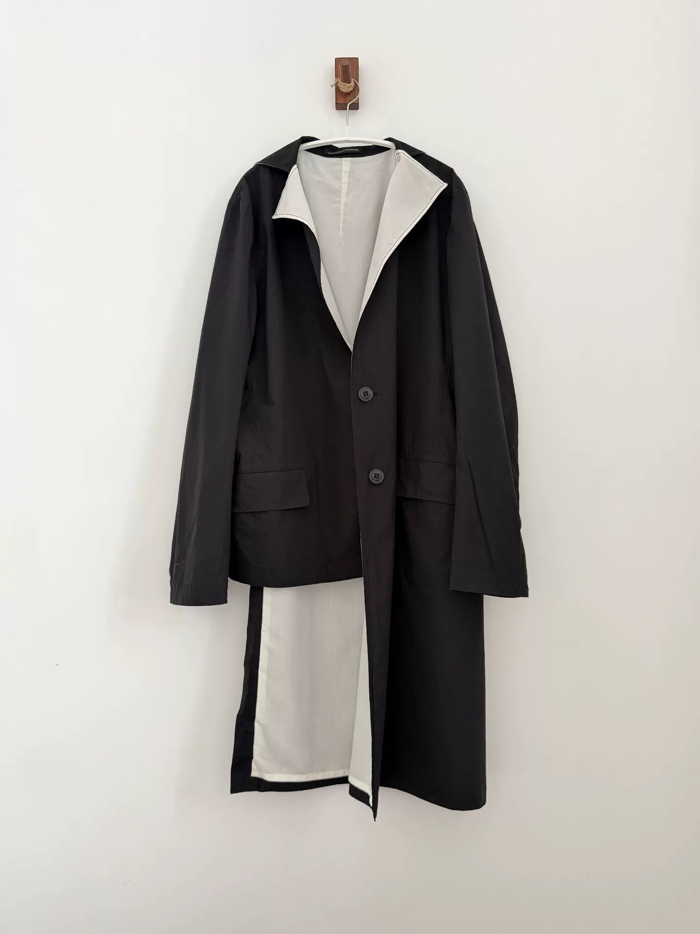 Yohji Yamamoto Y's Cotton Asymmetric Trench Coat - Devines