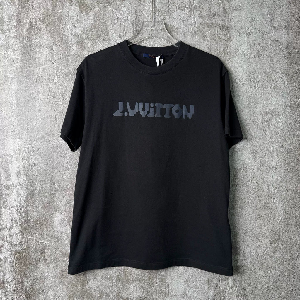 Louis Vuitton Print Crew Neck Short Sleeve Shirt