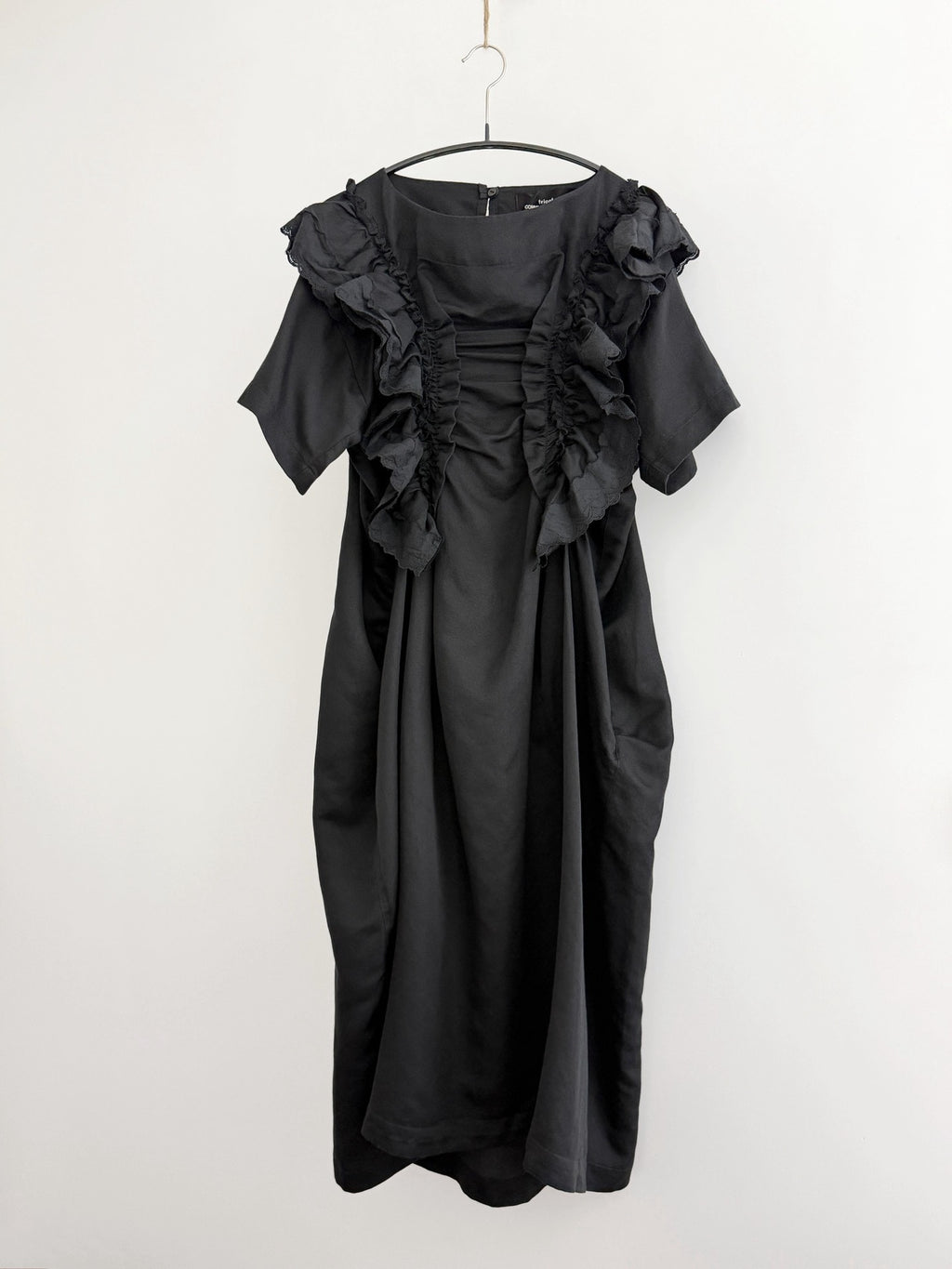 Comme Des Garcons 21SS Pleated Black Dress - Devines