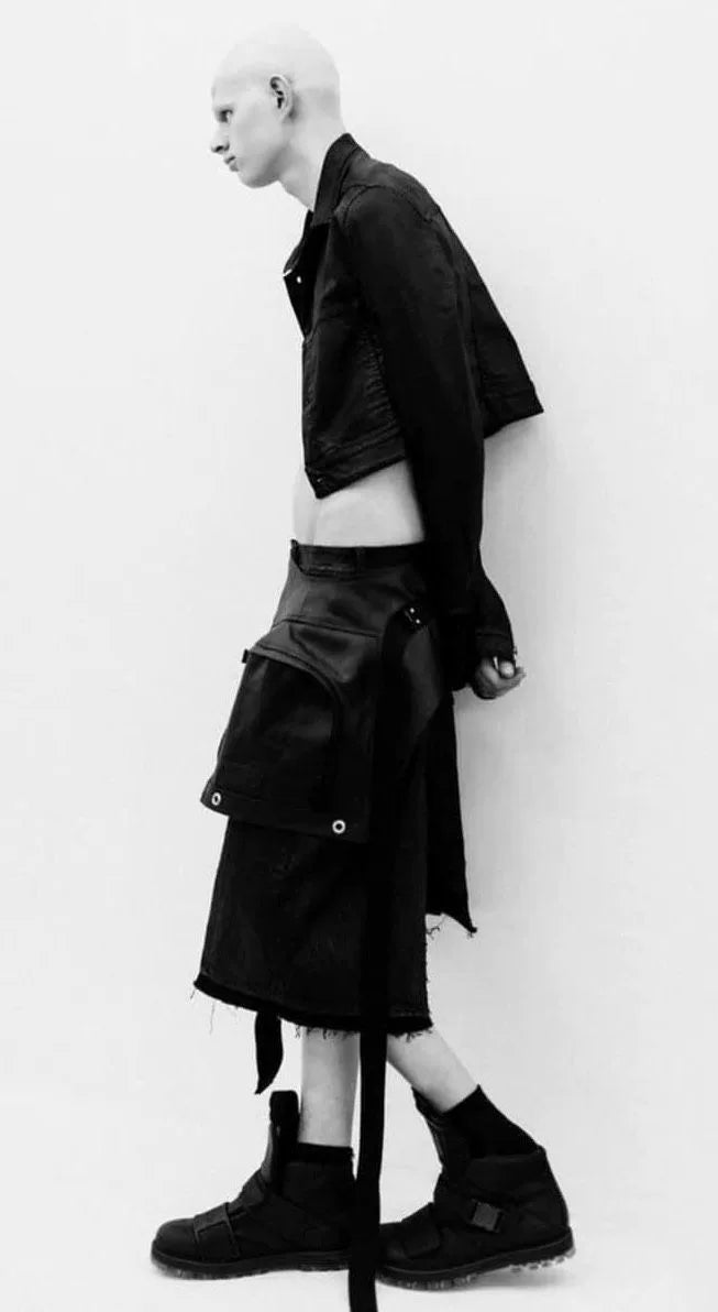 Rick Owens SS18 Runway Nylon Standing Collar Jacket