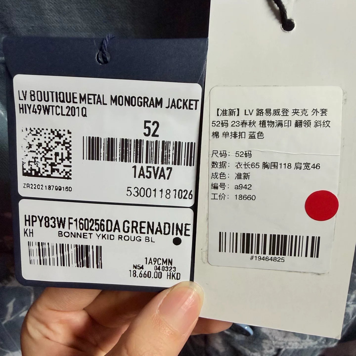 Louis Vuitton 2023 All-Over Print Cotton Single-Breasted Blue Jacket