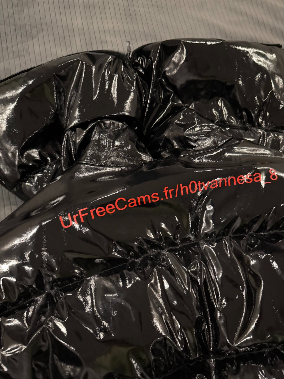 Vetements Patent Leather Down Jacket