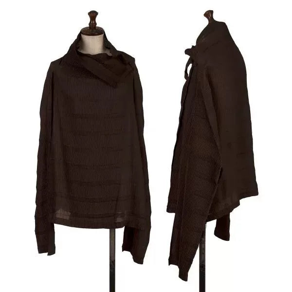 Issey Miyake Vintage Brown Pleated Top