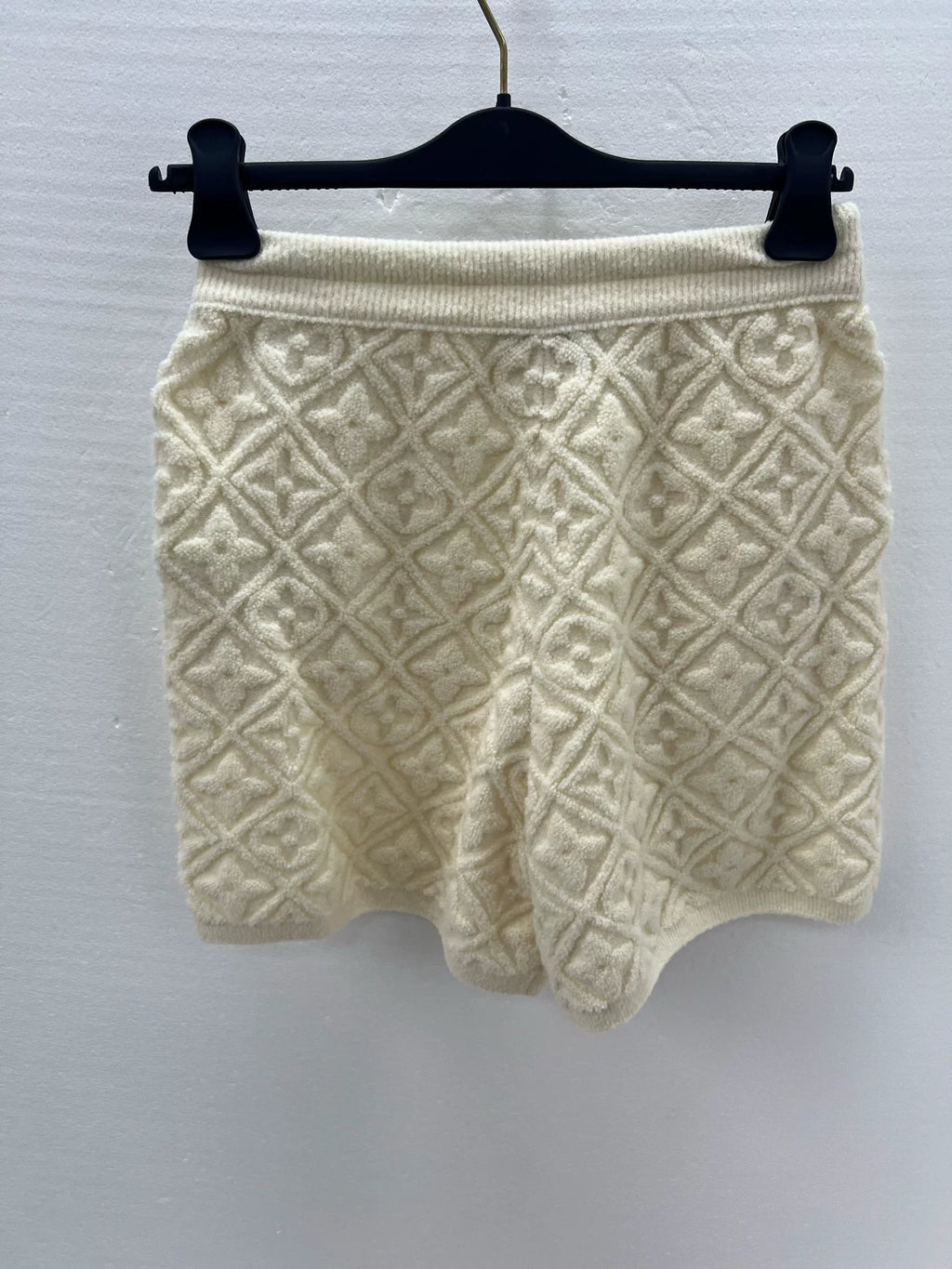 Louis Vuitton Off-White Embossed Monogram Knit Shorts
