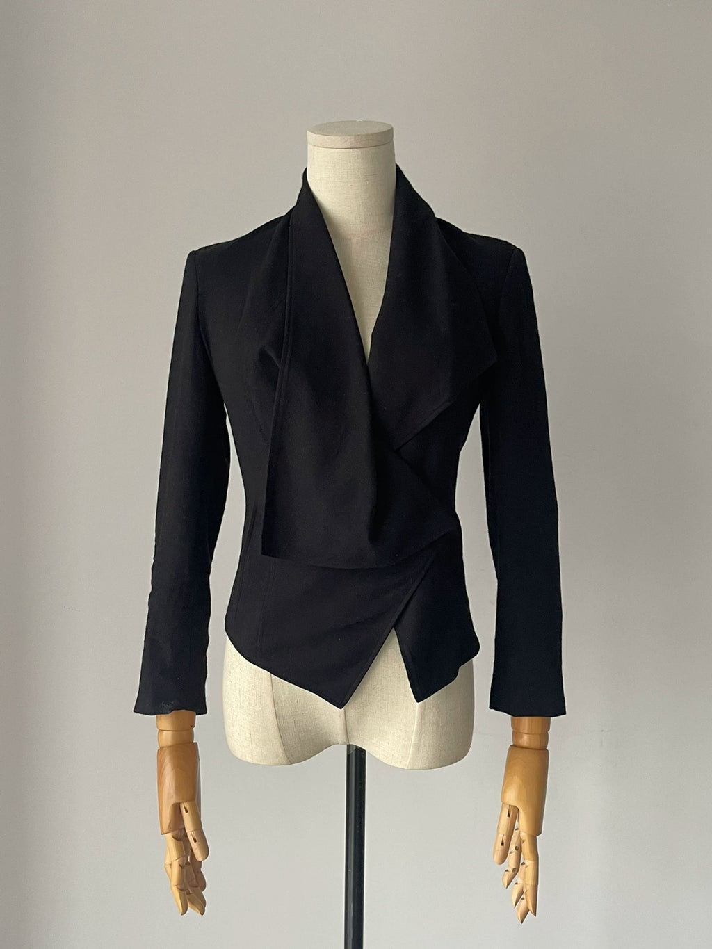 Helmut Lang Irregular Collar Silk Suit Jacket