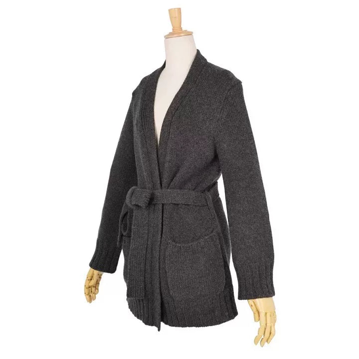 HERMES Grey Cashmere Cardigan