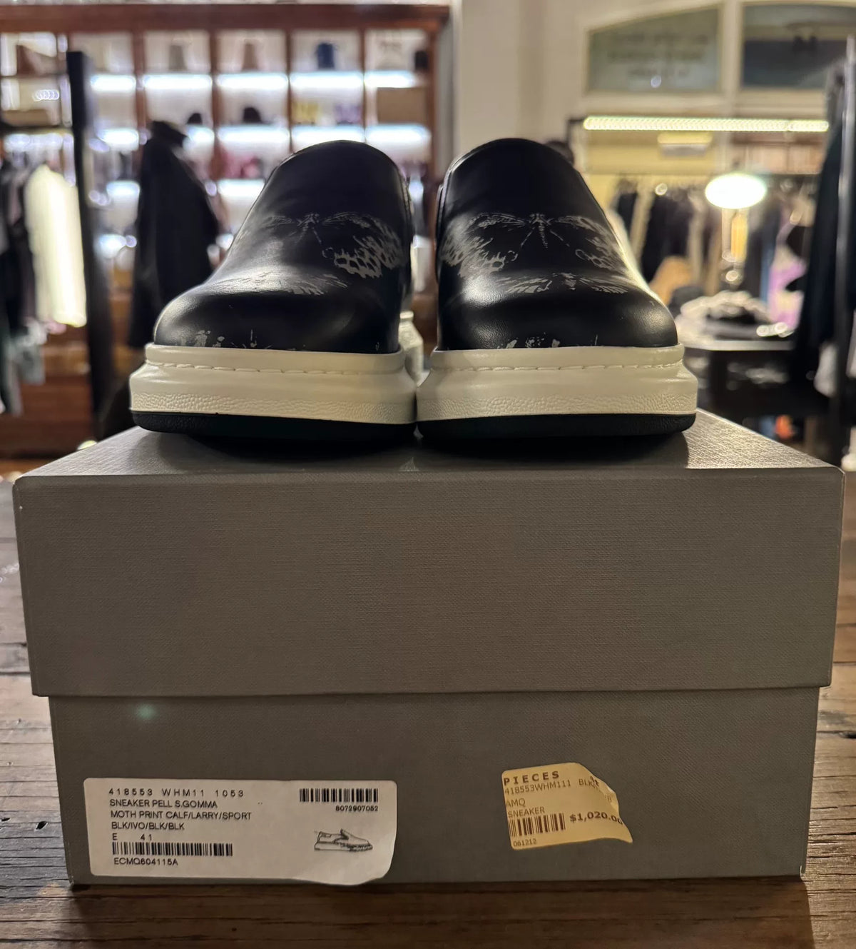 Alexander McQueen FW16 Black Leather Sneaker