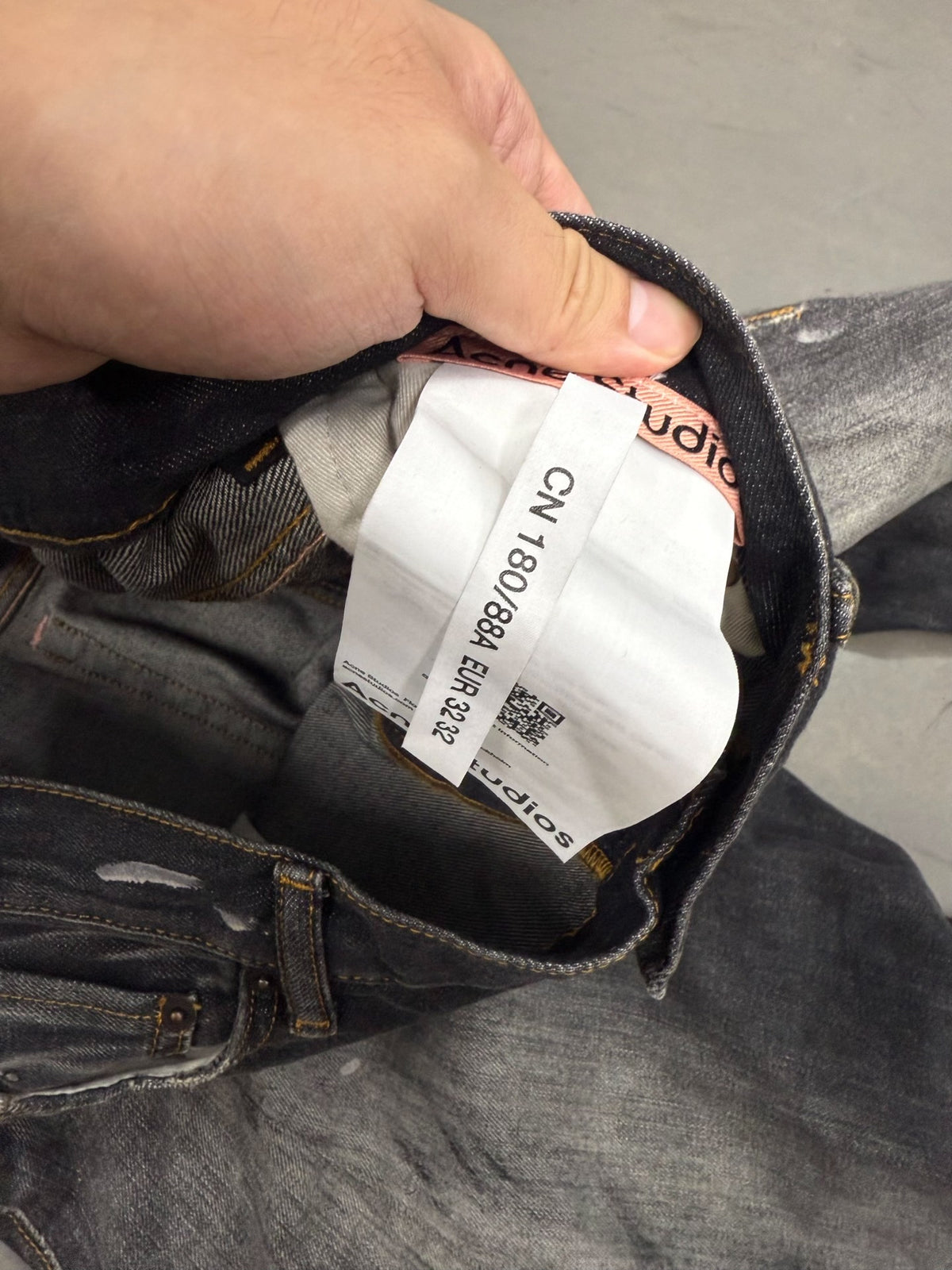 Acne Studios 2006f Black Paint-Splatter Jeans