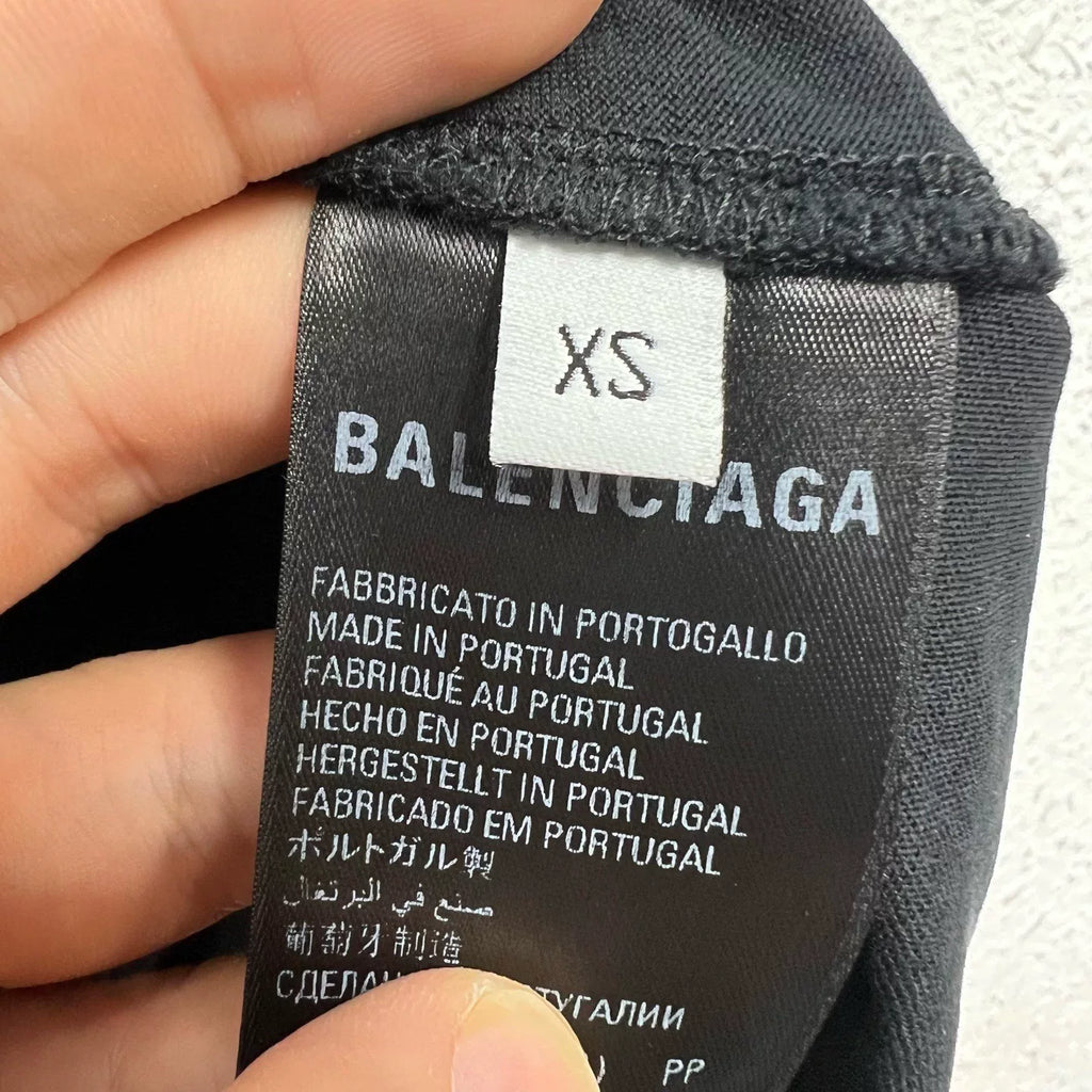 Balenciaga SS23 Letter Logo Geometric Print Short Sleeve Top