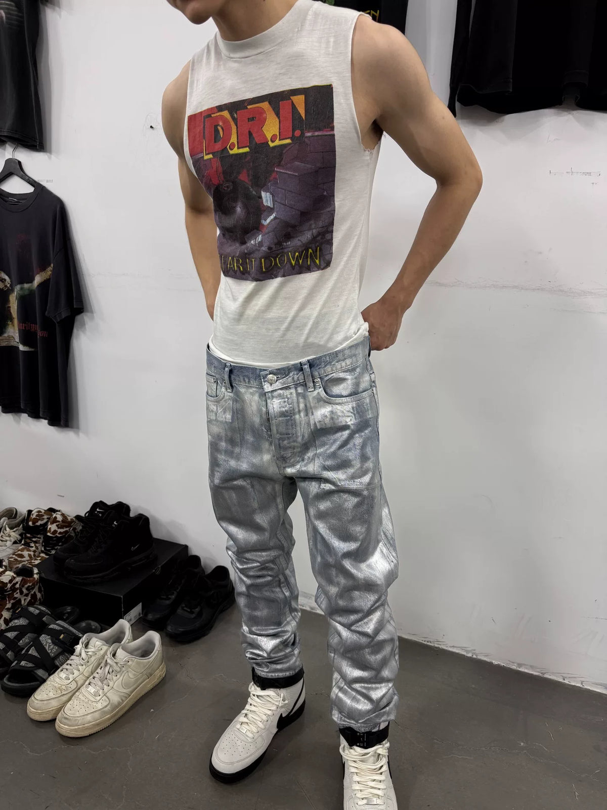 Dior Homme Silver Jeans