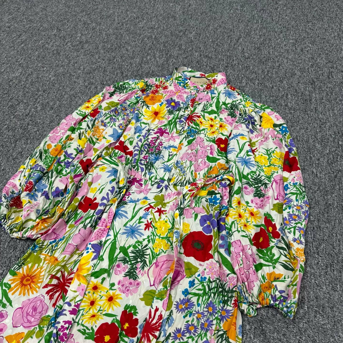 Gucci Long Sleeve Floral Dress