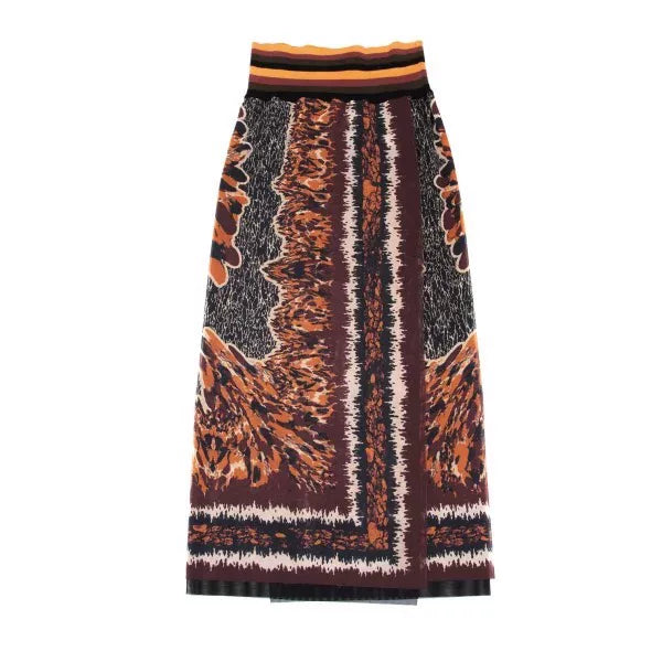 Jean Paul Gaultier Vintage Brown Floral Mesh Skirt