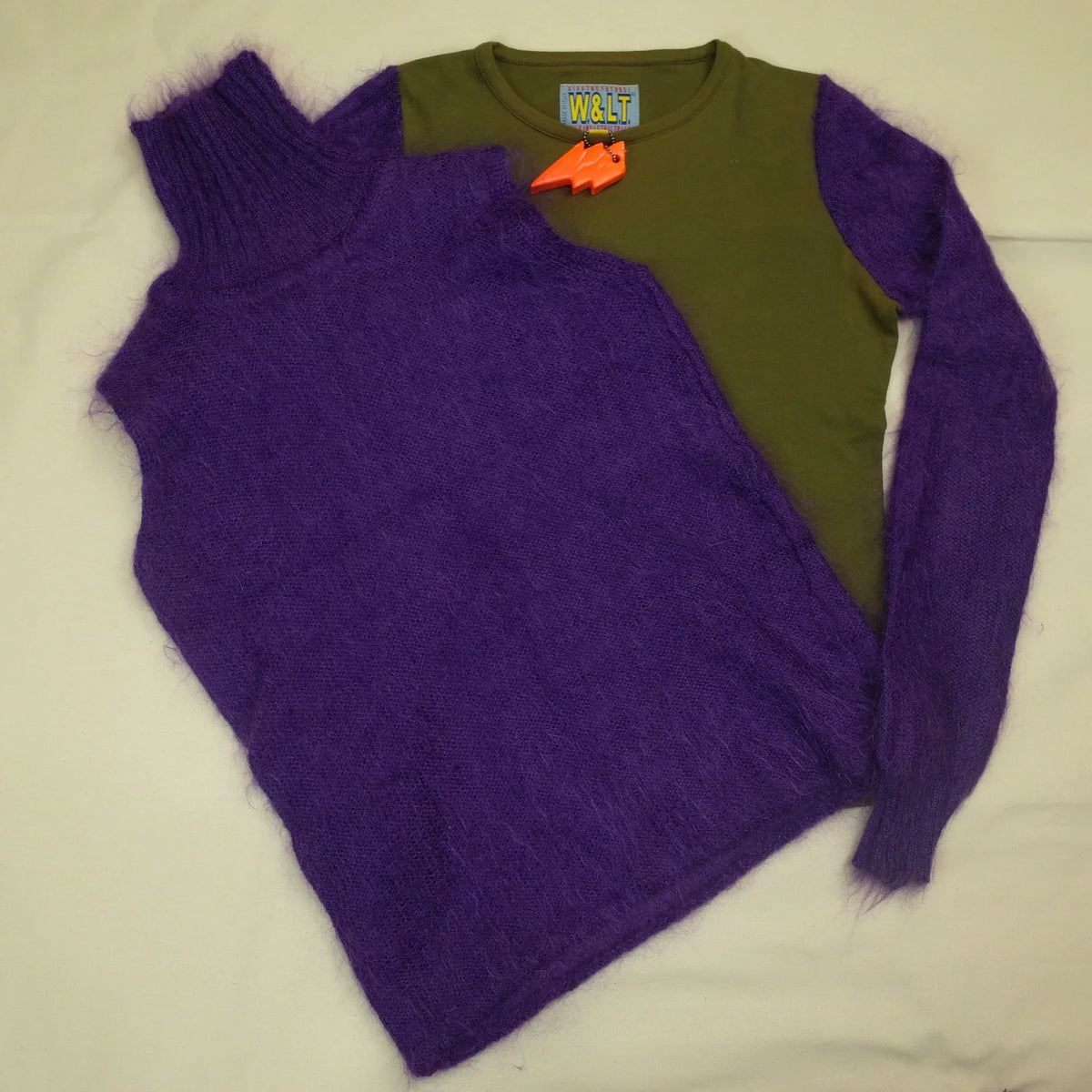 1998 Fall/Winter W&LT Walter van Beirendonck Mohair T-shirt and Vest Set