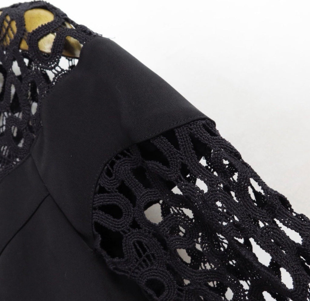 1990s Thierry Mugler Lace Cut-Out Dress