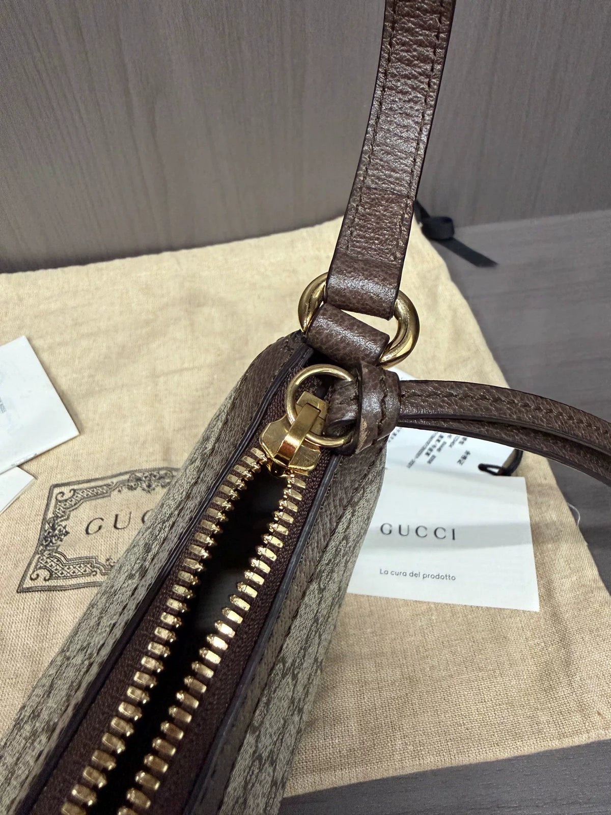 Gucci Ophidia Monogram Double G Shoulder Bag