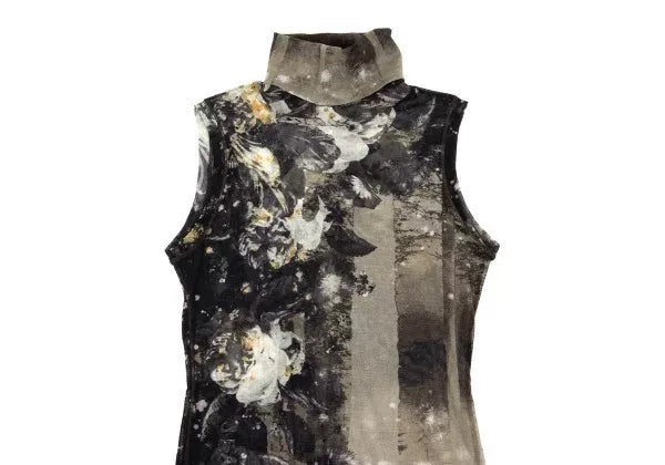 Jean Paul Gaultier Vintage Grey Patterned Mesh Top