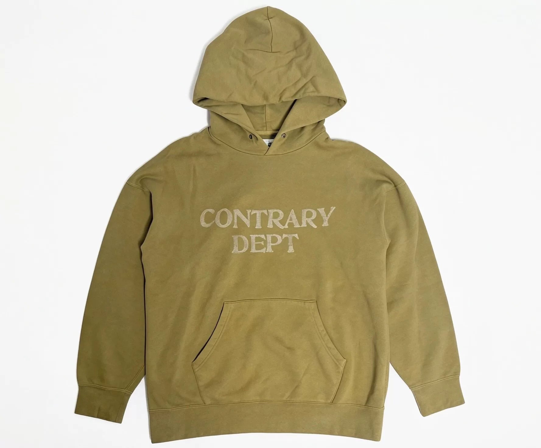 Visvim 19AW Contrary Dept Jumbo Cont Khaki Hoodie
