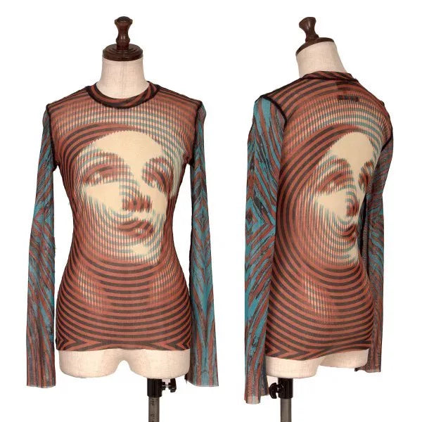 Jean Paul Gaultier Vintage Portrait Mesh Top