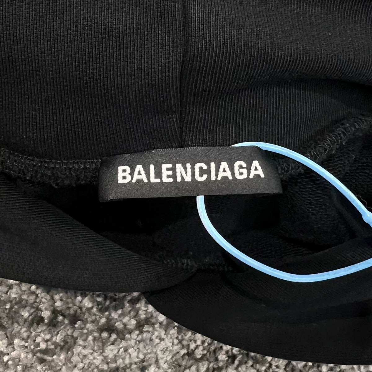Balenciaga Black Portrait Print Hooded Sweater