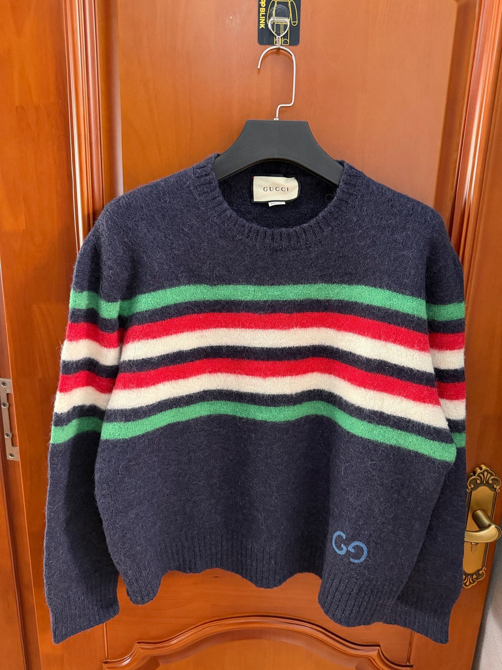 Gucci Contrast-Color Striped Wool Sweater