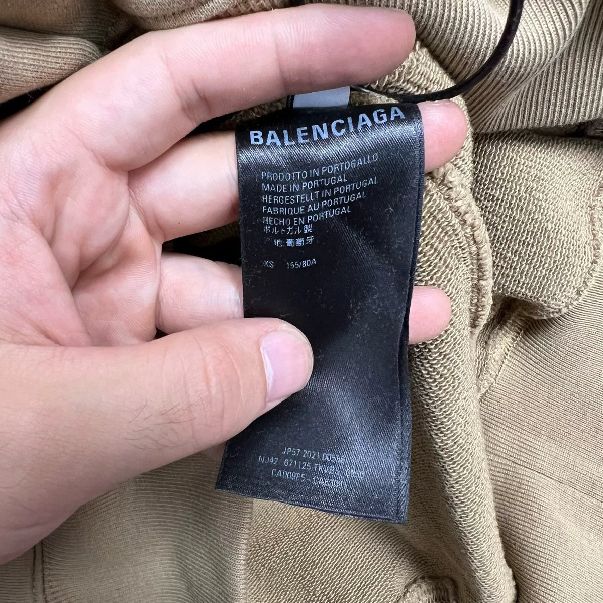Balenciaga Wheat Double B Embroidered Logo Sweater