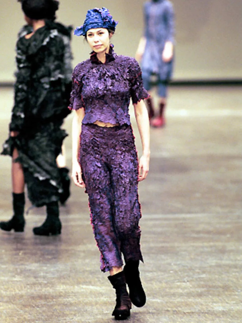 Issey Miyake 99FW Pleated Purple Top